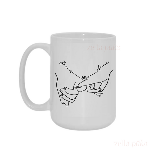 Lielā keramikas krūze ar tavu tekstu - Zelta Pūka