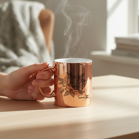 Klusais zieds · personalizēta bronzas krūze