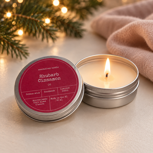 Mini aromātiskā sojas vaska svece metāla kārbiņā | 30 ml - Zelta Pūka