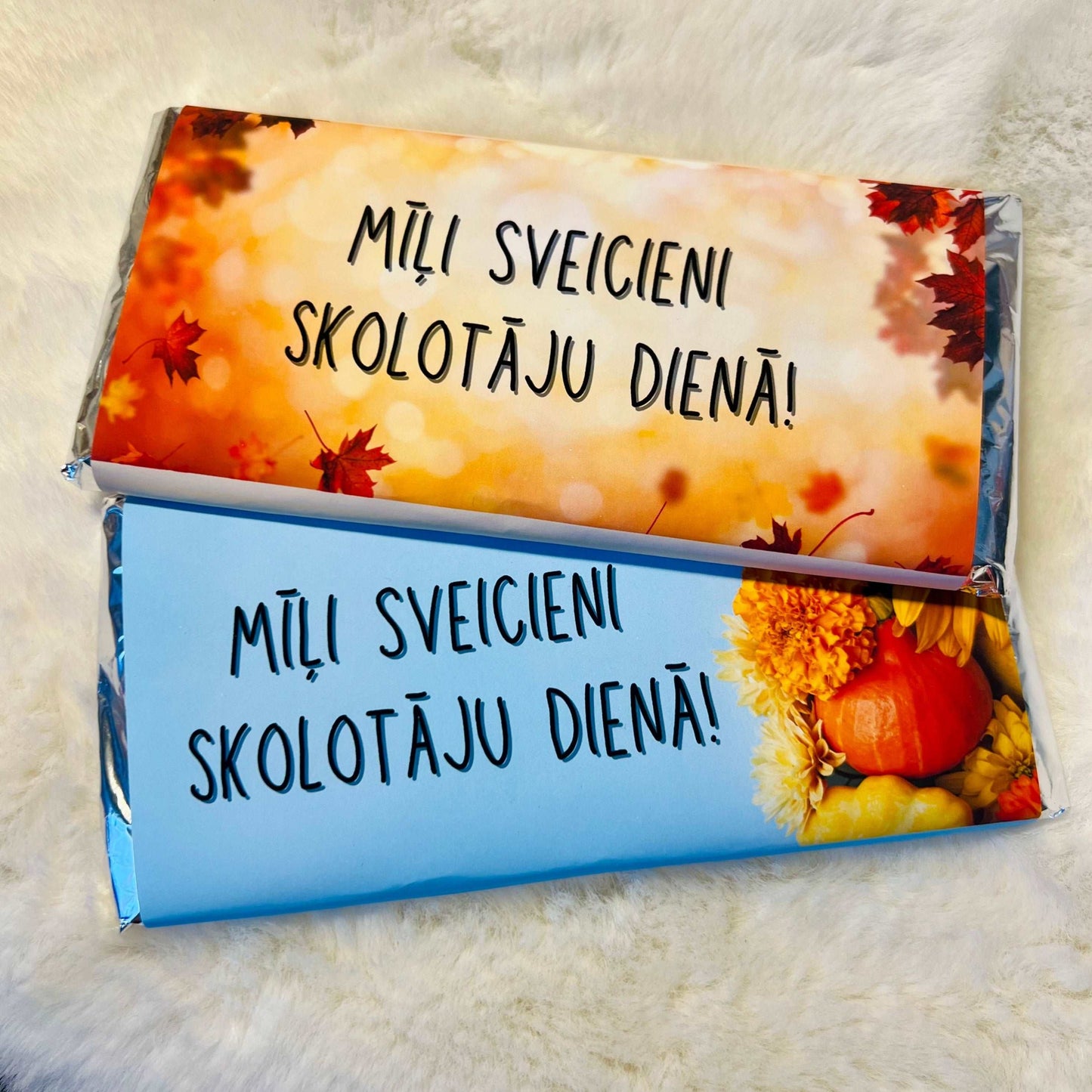 Personalizētas šokolādes skolotāju dienai - Zelta Pūka