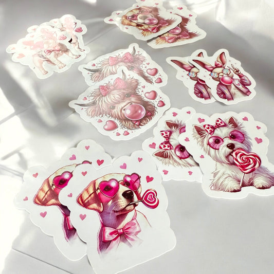 MĪLESTĪBA uzlīmju komplekts 12gb. - Zelta Pūka