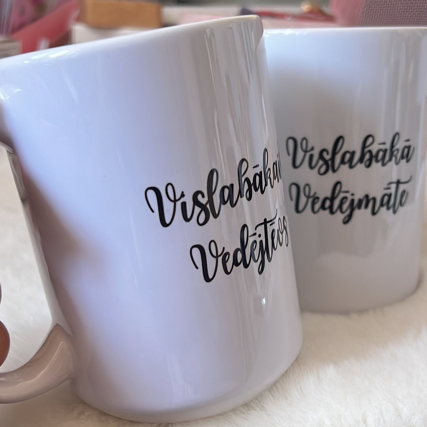Lielā keramikas krūze ar tavu tekstu - Zelta Pūka
