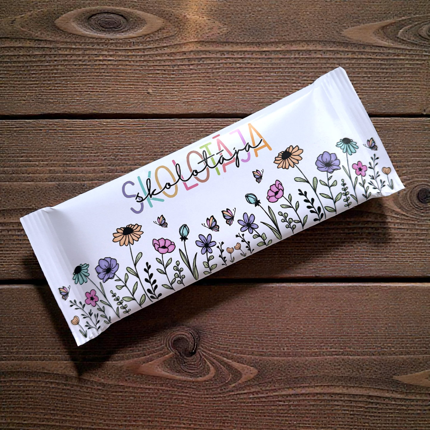 SKOLOTĀJA - personalizēta šokolāde ar gatavu dizainu