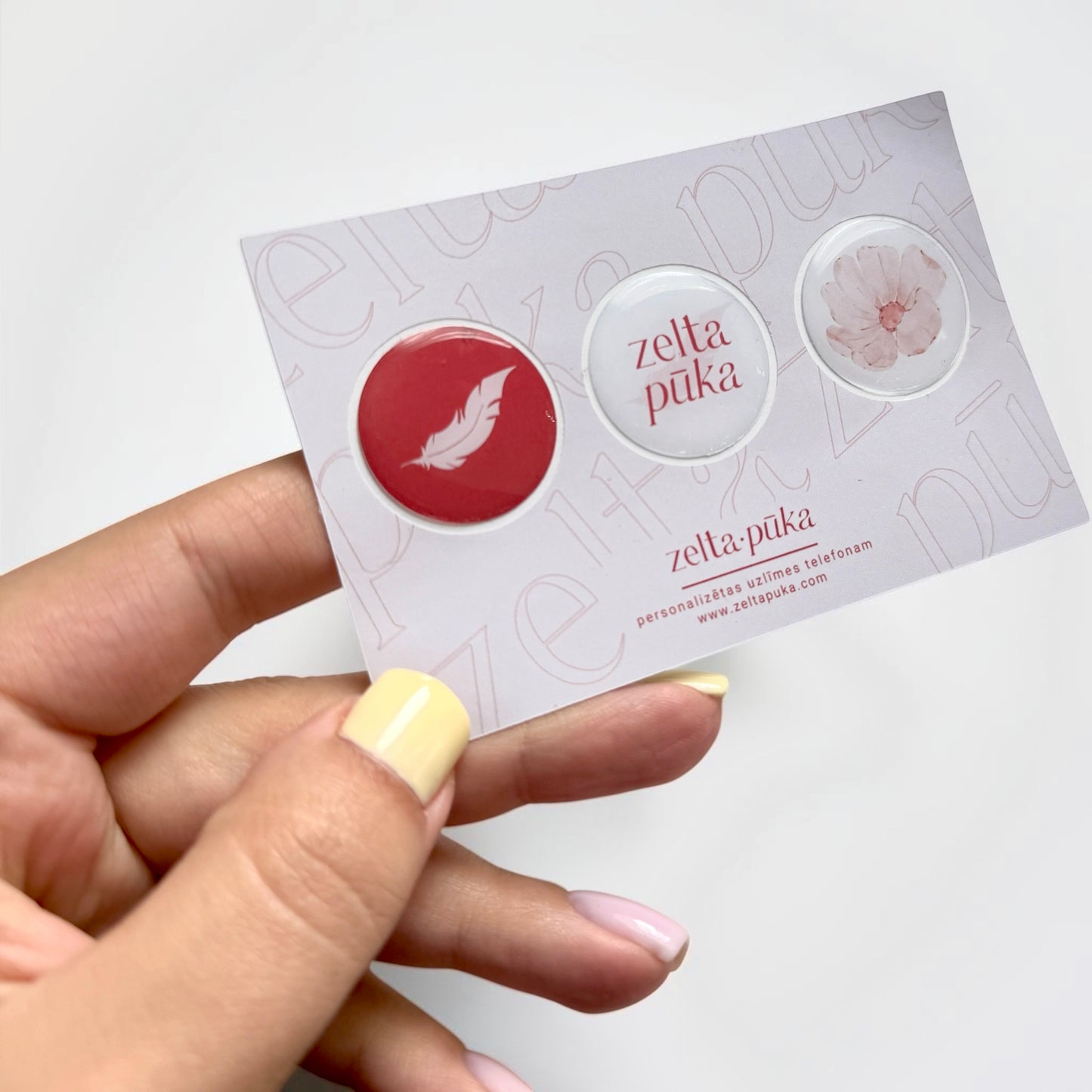 Personalizēts 3D uzlīmju komplekts ar Tavu dizainu - Zelta Pūka