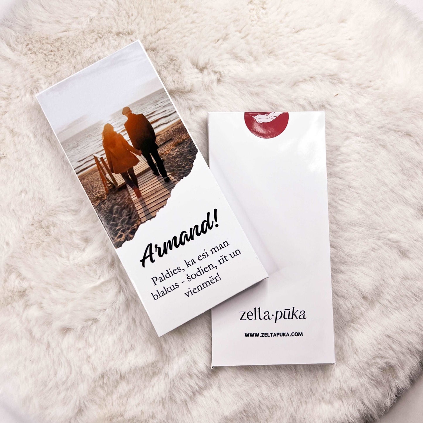 Personalizēta šokolāde ar tavu foto un tekstu - Zelta Pūka