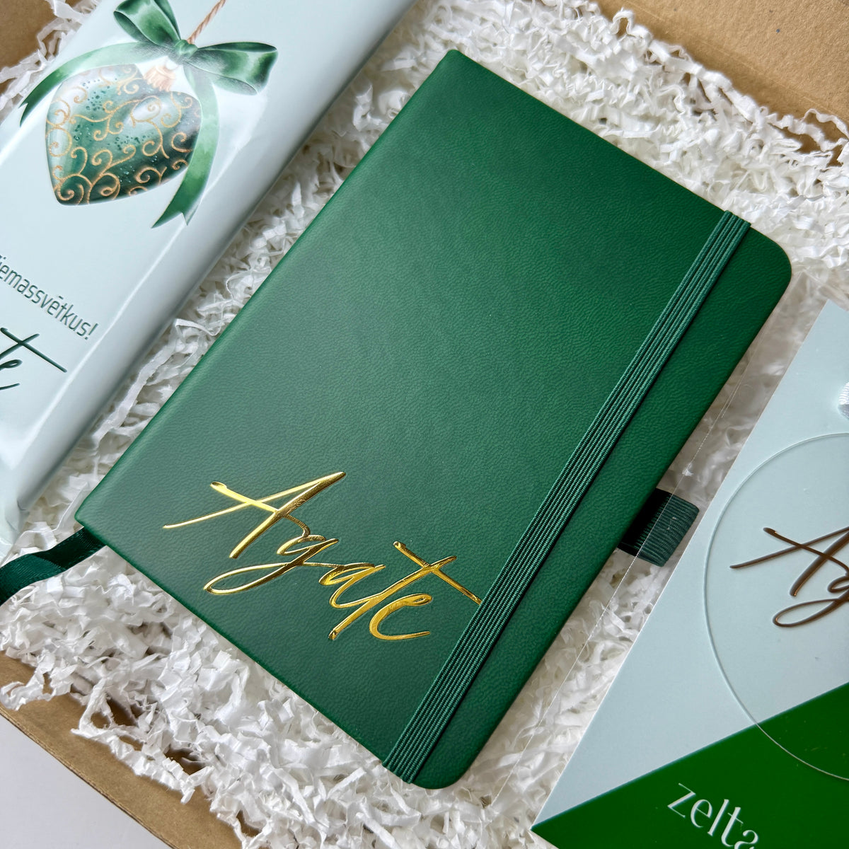 Dāvanu komplekts GREEN CHRISTMAS - Zelta Pūka