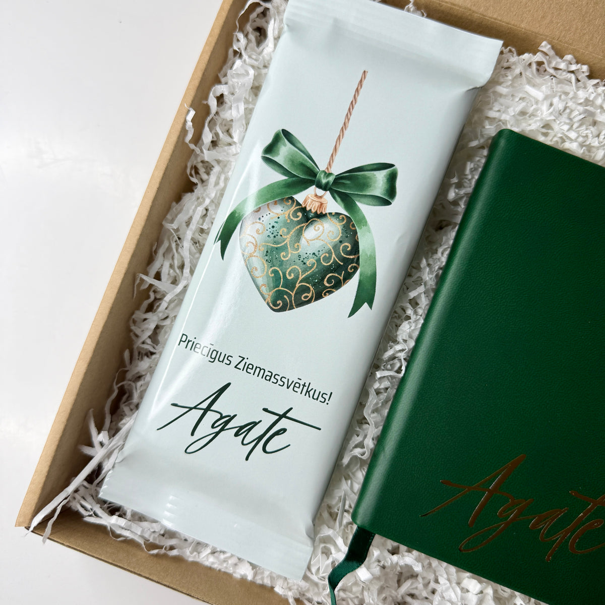 Dāvanu komplekts GREEN CHRISTMAS - Zelta Pūka