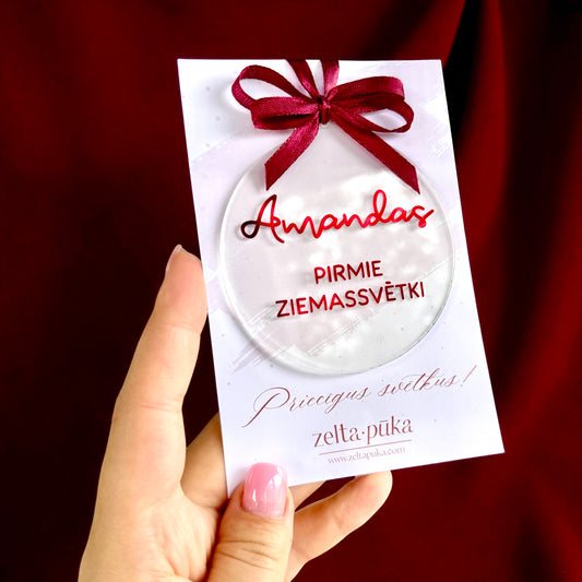 Akrila eglītes rotājums PIRMIE ZIEMASSVĒTKI