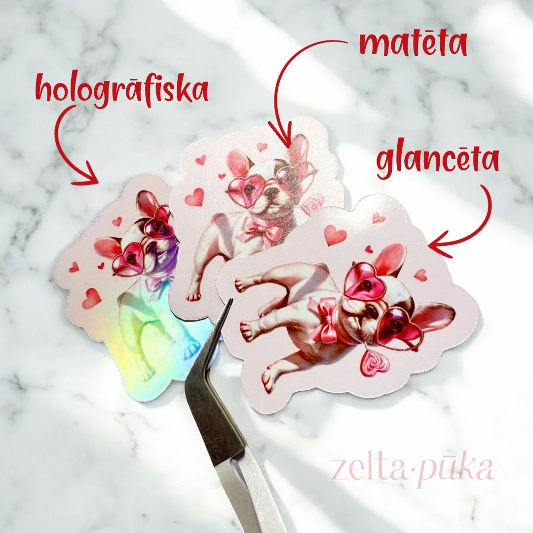 Formas uzlīmes ar tavu dizainu (matētas, hologrāfiskas, glancētas) - Zelta Pūka
