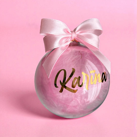 Personalizēta eglītes bumba ar vārdu 8cm (1gb.)