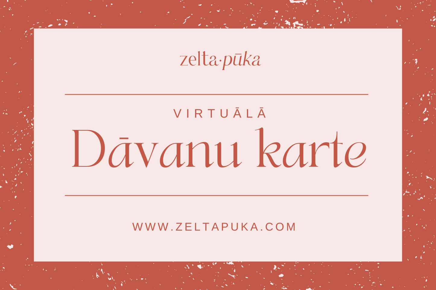 Zelta Pūkas virtuālā dāvanu karte - Zelta Pūka