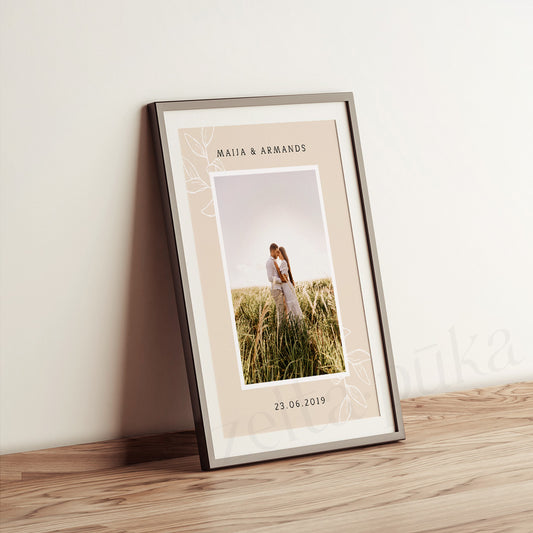 Personalizēts sienas plakāts ar jūsu fotogrāfiju - Zelta Pūka