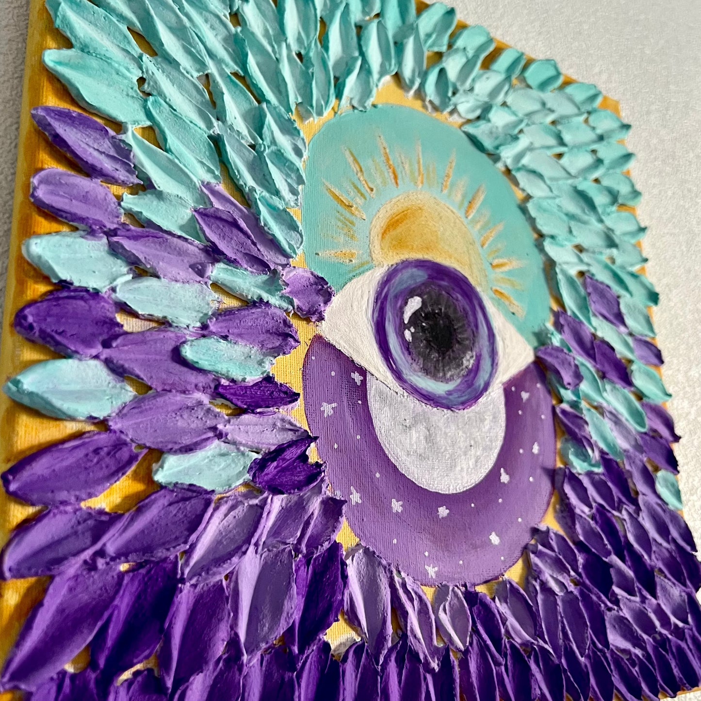 Tekstūras glezna “BALANCE” 30x30cm - Zelta Pūka