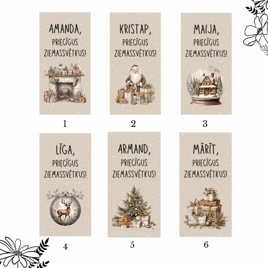 "Svētku mājīgums" personalizētas šokolādes ar vārdu - Zelta Pūka