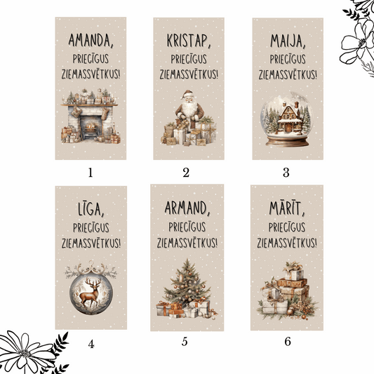 "Svētku mājīgums" personalizētas šokolādes ar vārdu - Zelta Pūka