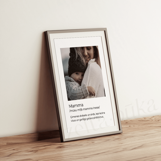 Personalizēts sienas plakāts ar jūsu fotogrāfiju - Zelta Pūka