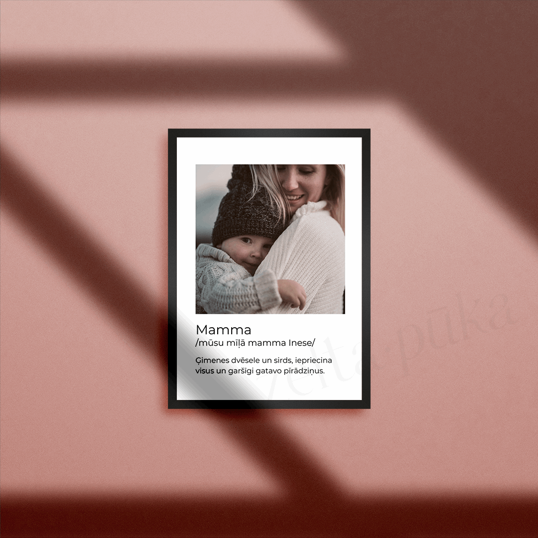 Personalizēts sienas plakāts ar jūsu fotogrāfiju - Zelta Pūka