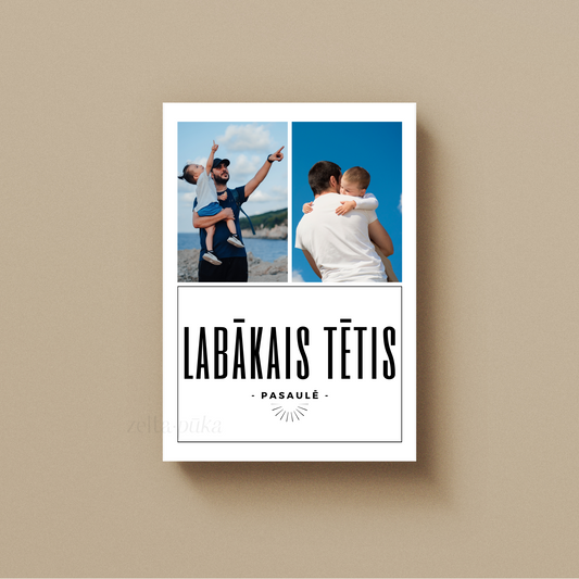 Labākais tētis pasaulē - personalizēts sienas plakāts ar jūsu fotogrāfijām