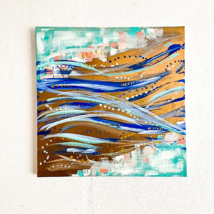 Gleznu komplekts 3gb. 40x40cm - CEĻOJUMS - Zelta Pūka