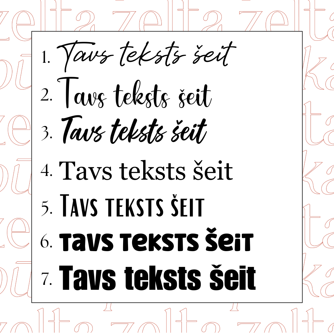 Personalizēta vinila uzlīme ar Tavu tekstu