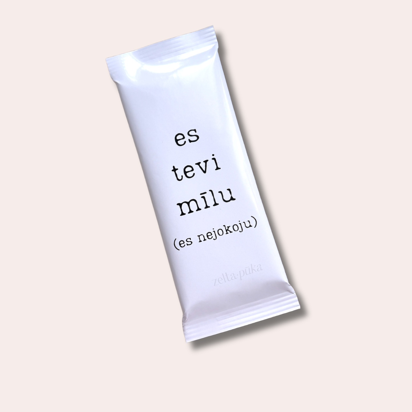 MĪLU / NEJOKOJU - šokolāde ar gatavu dizainu