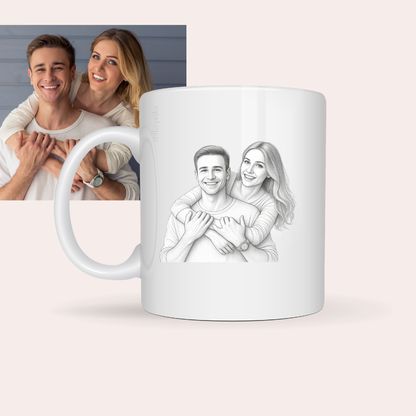 Tavas fotogrāfijas skice · personalizēta krūze - Zelta Pūka