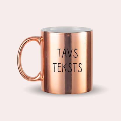 Tavs teksts · personalizēta spoguļkrūze bronzas krāsā