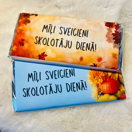 Personalizētas šokolādes skolotāju dienai