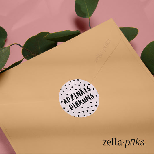 Apzināts pirkums - uzlīme tavam iepakojumam - Zelta Pūka