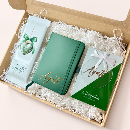 Dāvanu komplekts GREEN CHRISTMAS - Zelta Pūka