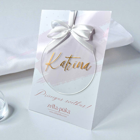 Akrila eglītes rotājums VĀRDS