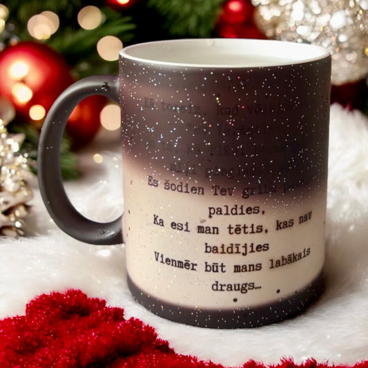 The magic mug with glitter and personalized text