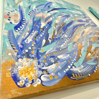 Set of 3 paintings. 40x40cm - JOURNEY