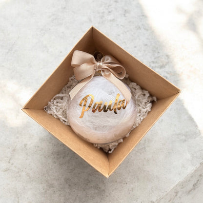 Personalizēta eglītes bumba ar vārdu 8cm