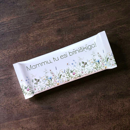 MAIGĀ PĻAVA · personalizēta šokolāde ar tekstu