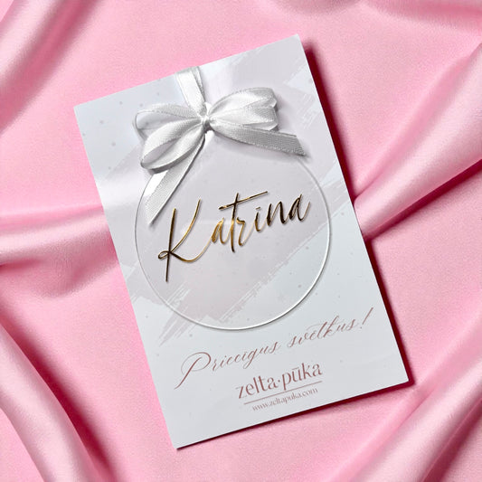 Akrila eglītes rotājums VĀRDS