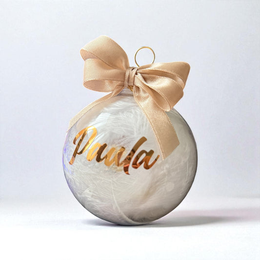 Personalizēta eglītes bumba ar vārdu 8cm (1gb.)