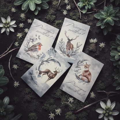 Ziemas burvība - apsveikuma kartiņas 4gb.