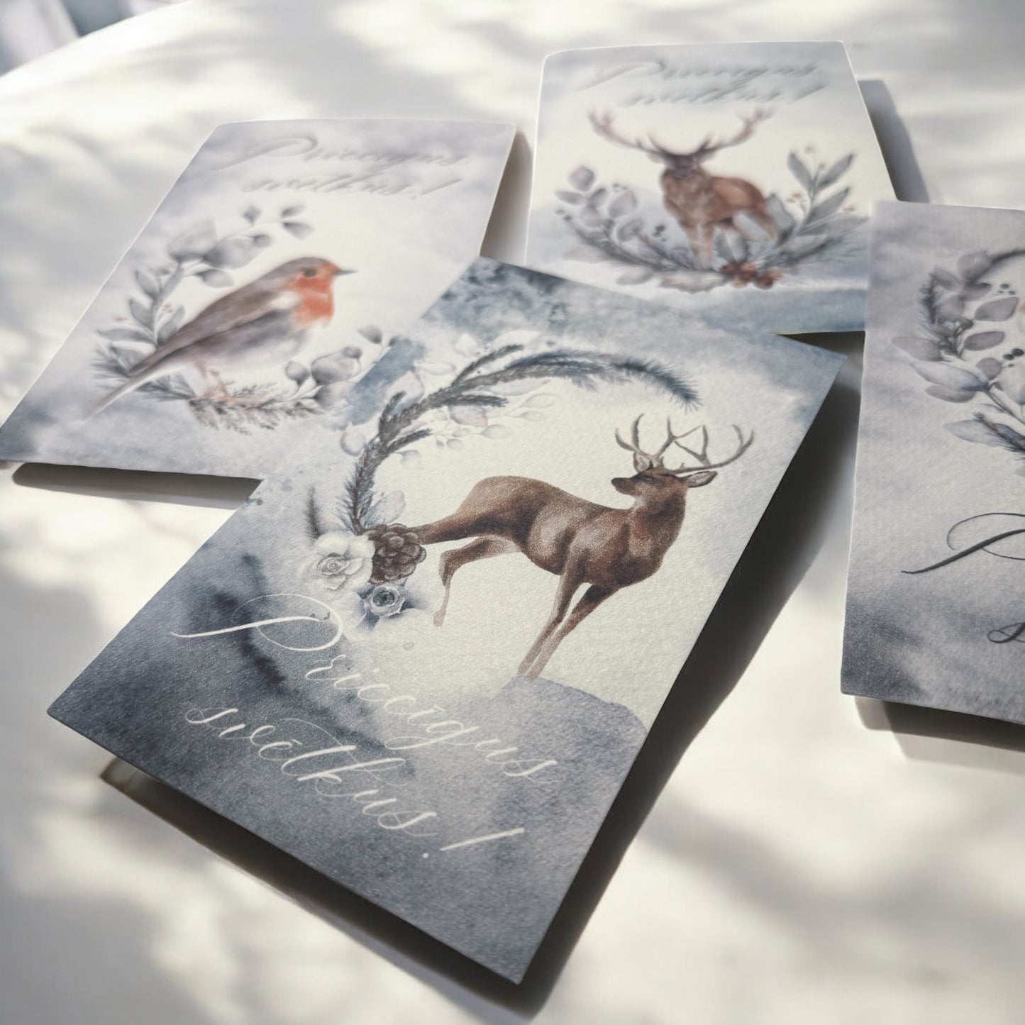 Ziemas burvība - apsveikuma kartiņas 4gb.