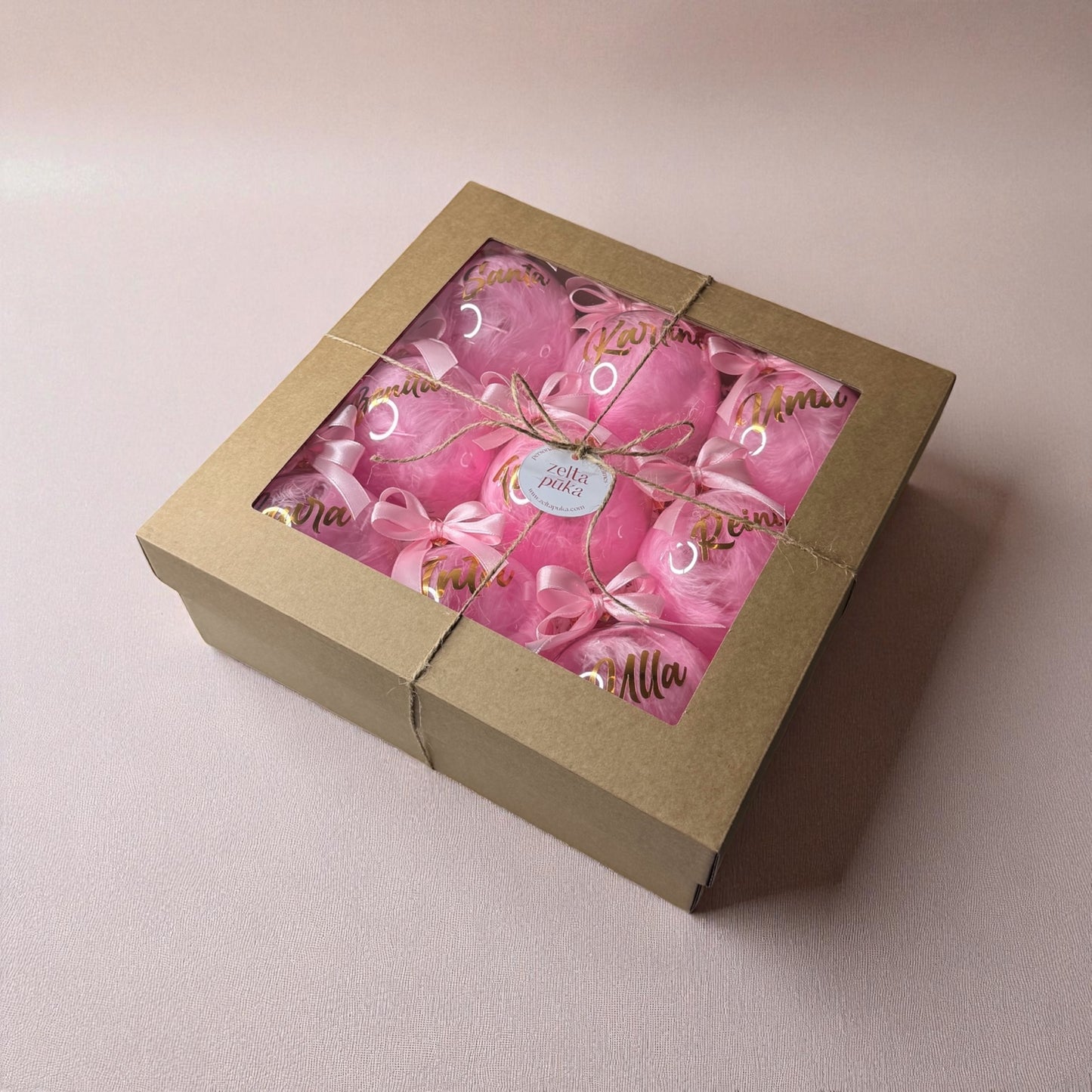 Personalizēta eglītes bumba ar vārdu 8cm