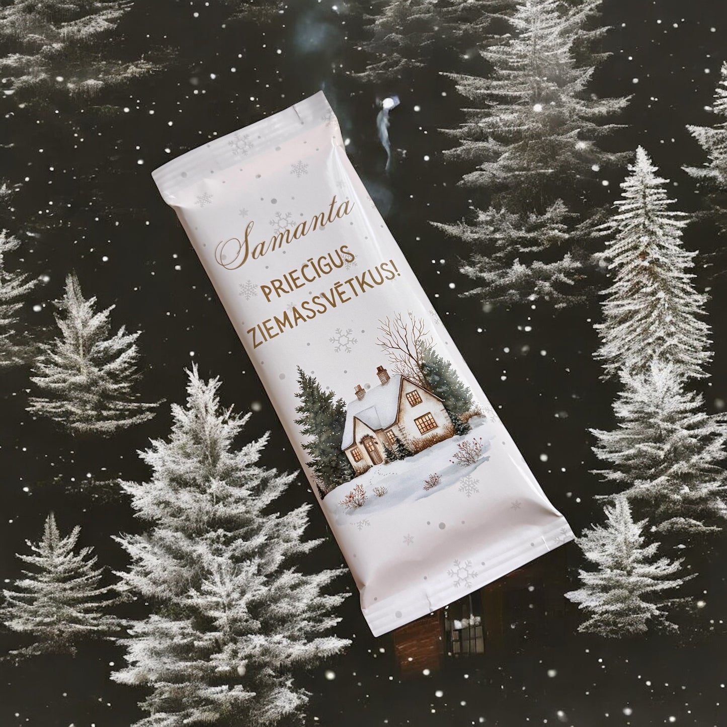 BOHO ZIEMASSVĒTKI - personalizēta šokolāde ar vārdu