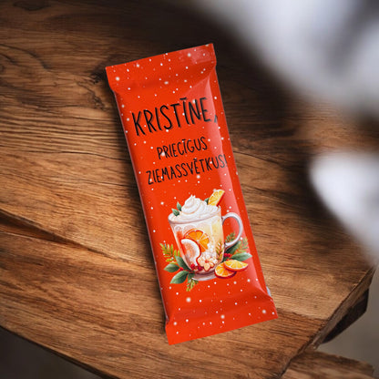 ZIEMASSVĒTKU LATTE - personalizēta šokolāde ar vārdu