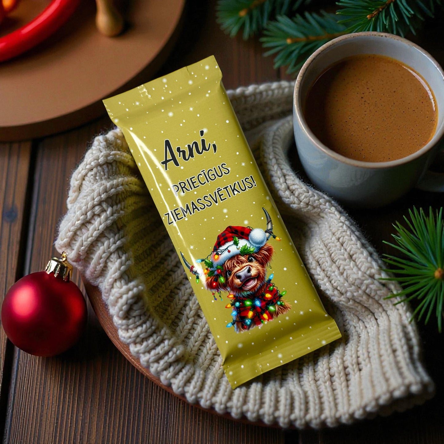 SVĒTKU JAUTRĪBA - personalizēta šokolāde ar vārdu