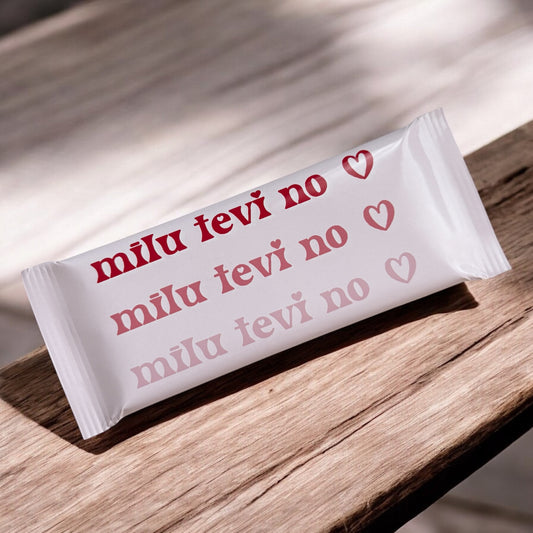 MĪLU TEVI - šokolāde ar gatavu dizainu