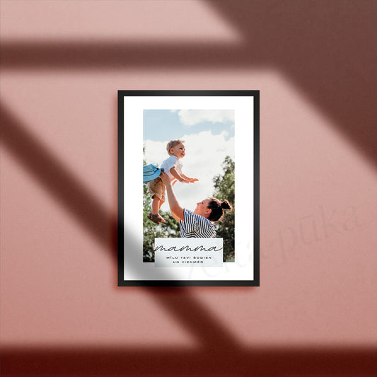 Mamma - personalizēts sienas plakāts ar jūsu fotogrāfiju - Zelta Pūka