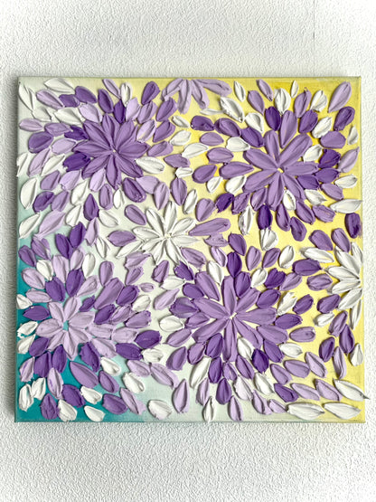 Tekstūras glezna “LILAC BLOOMS” 30x30cm