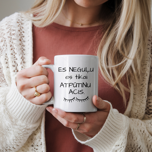 I didn't fall asleep - white ceramic mug