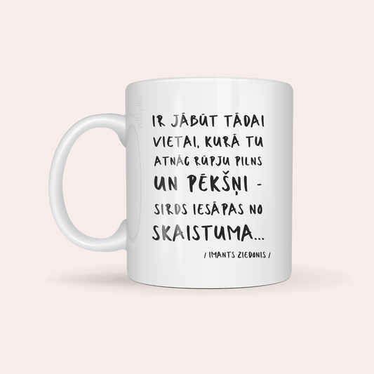 Krūzes ar Imanta Ziedoņa citātiem