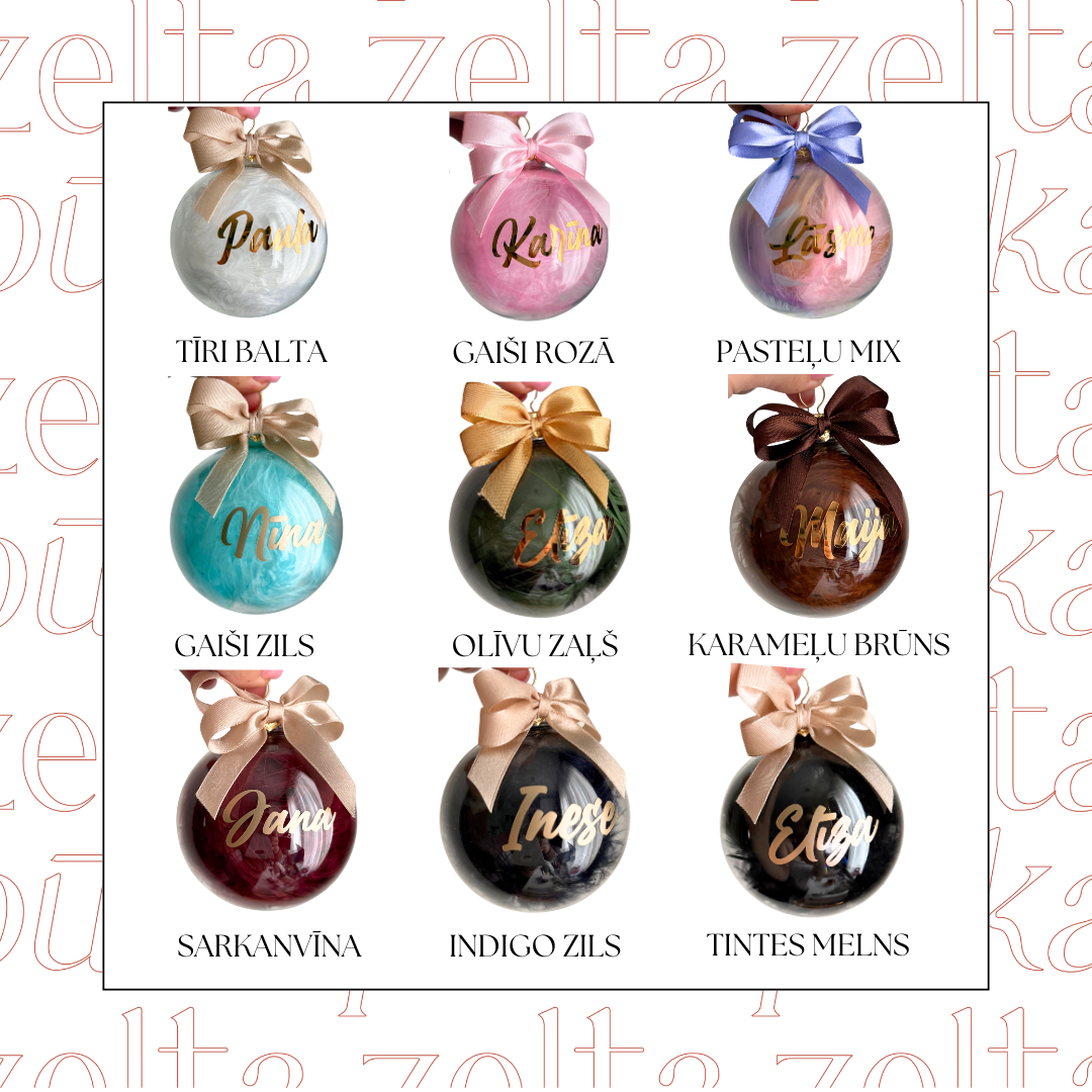 Ziemassvētku rotājumu krāsu paraugi