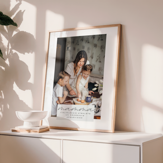 personalizēts plakāts mammai ar fotogrāfiju dāvana mammai